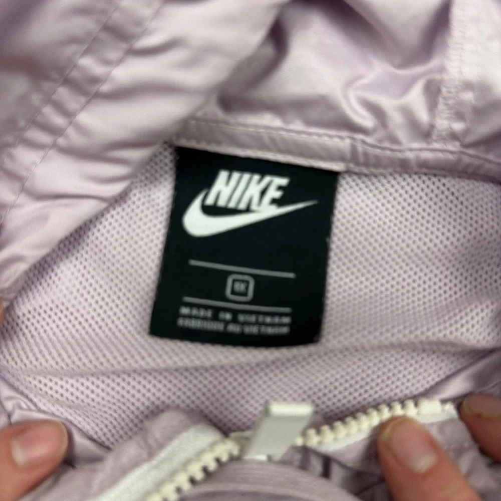 Nike Womens Windrunner Hooded Windbreaker Jacket Purple White Size XL